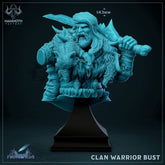 Clan Warrior Bust 3D-printed model